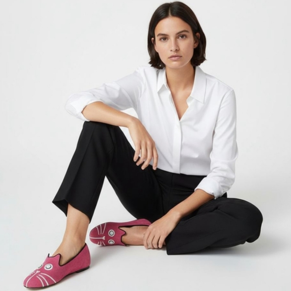 Marc by Marc Jacobs Rue Suede Smoking Pink Cat Flats Size 11